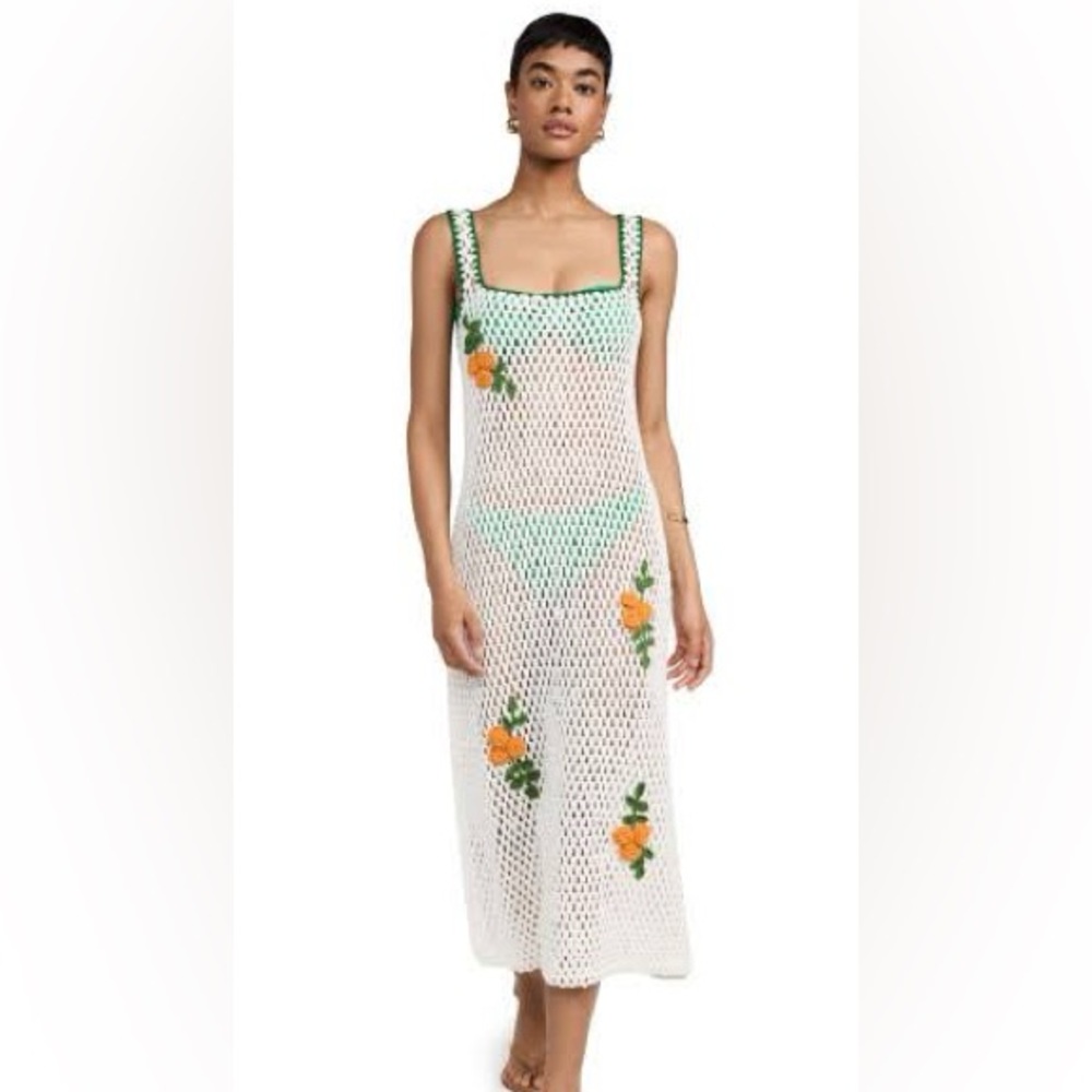 Rhode Alva Marigold Crochet dress